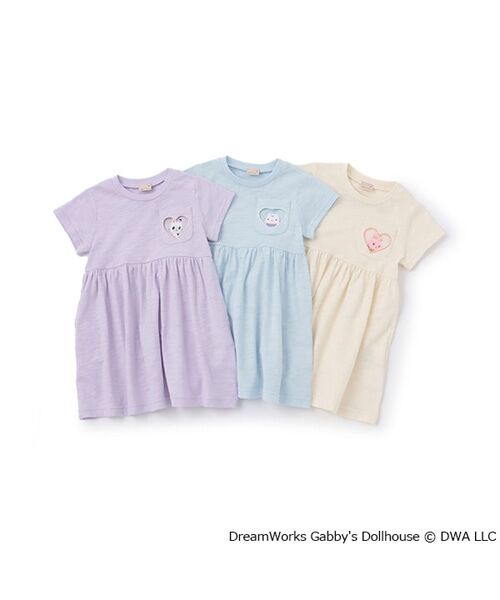 petit main / プティマイン ミニ丈・ひざ丈ワンピース | 【ｷﾞｬﾋﾞｰ】ﾎﾟｹｯﾄｶｯﾄﾜﾝﾋﾟｰｽ | 詳細20