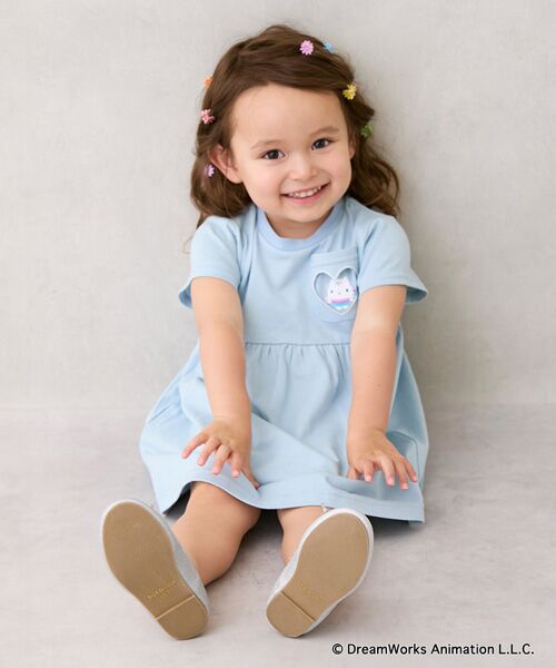 petit main / プティマイン ミニ丈・ひざ丈ワンピース | 【ｷﾞｬﾋﾞｰ】ﾎﾟｹｯﾄｶｯﾄﾜﾝﾋﾟｰｽ | 詳細4