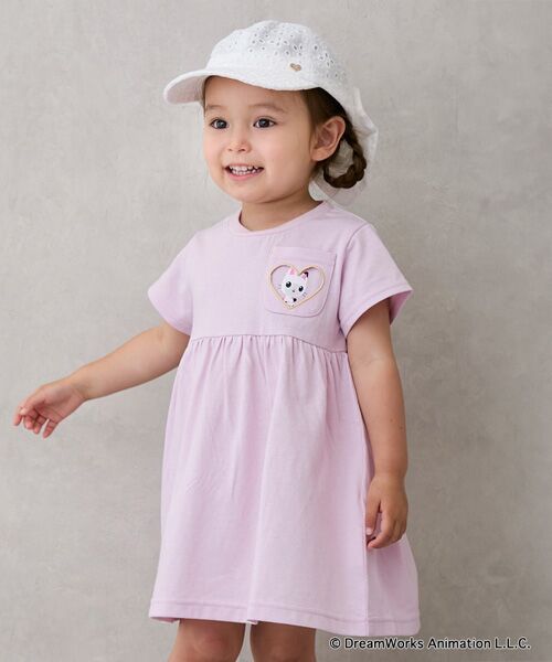 petit main / プティマイン ミニ丈・ひざ丈ワンピース | 【ｷﾞｬﾋﾞｰ】ﾎﾟｹｯﾄｶｯﾄﾜﾝﾋﾟｰｽ | 詳細5