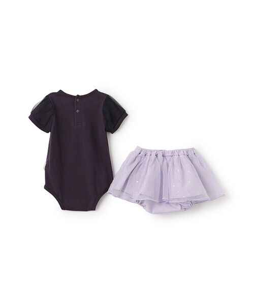 petit main / プティマイン ロンパース | 袖ﾁｭｰﾙﾛﾝﾊﾟｰｽ＋ｽｶﾊﾟﾝｾｯﾄ | 詳細1
