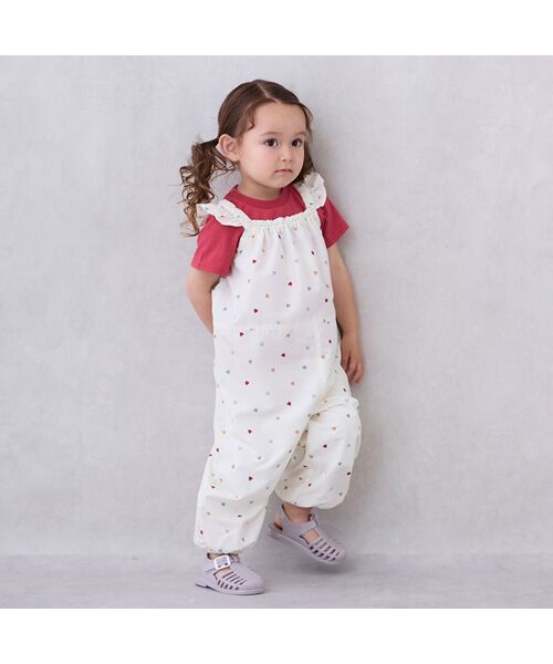 petit main / プティマイン サロペット・オールインワン | 【撥水加工】肩ﾌﾘﾙﾌﾟﾚｲｳｪｱ/L | 詳細1