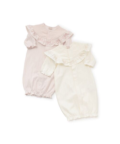 petit main / プティマイン ロンパース | 【ｵｰｶﾞﾆｯｸ】ﾌﾘﾙ刺繍切替2WAYｵｰﾙ | 詳細10