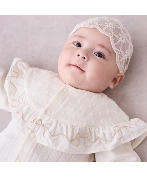 petit main / プティマイン ロンパース | 【ｵｰｶﾞﾆｯｸ】ﾌﾘﾙ刺繍切替2WAYｵｰﾙ | 詳細2