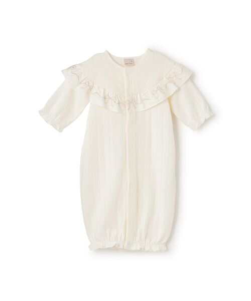 petit main / プティマイン ロンパース | 【ｵｰｶﾞﾆｯｸ】ﾌﾘﾙ刺繍切替2WAYｵｰﾙ | 詳細3