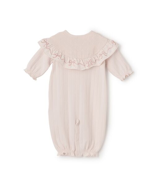 petit main / プティマイン ロンパース | 【ｵｰｶﾞﾆｯｸ】ﾌﾘﾙ刺繍切替2WAYｵｰﾙ | 詳細4