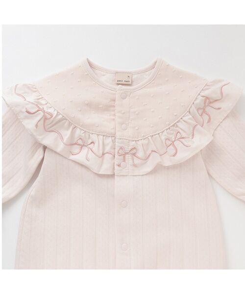 petit main / プティマイン ロンパース | 【ｵｰｶﾞﾆｯｸ】ﾌﾘﾙ刺繍切替2WAYｵｰﾙ | 詳細6