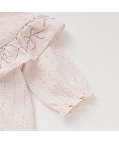 petit main / プティマイン ロンパース | 【ｵｰｶﾞﾆｯｸ】ﾌﾘﾙ刺繍切替2WAYｵｰﾙ | 詳細7