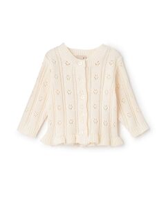 petit main / プティマイン カーディガン・ボレロ | 裾ﾌﾘﾙ針抜きｶｰﾃﾞｨｶﾞﾝ