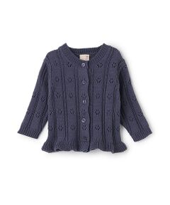 petit main / プティマイン カーディガン・ボレロ | 裾ﾌﾘﾙ針抜きｶｰﾃﾞｨｶﾞﾝ