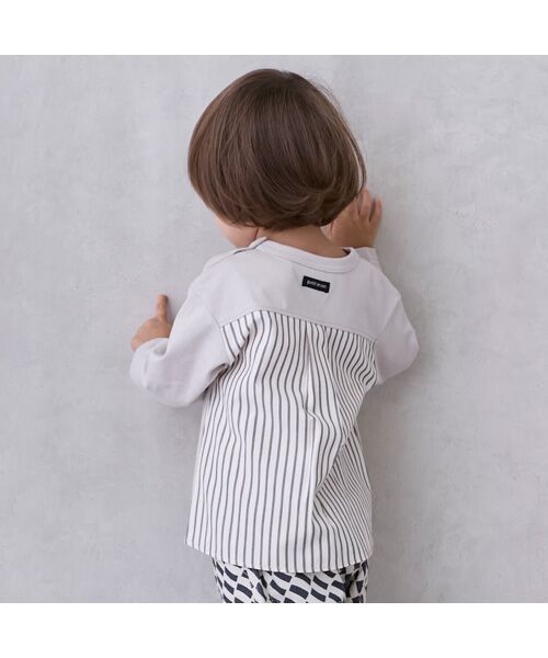 petit main / プティマイン Tシャツ | 働く車刺繍長袖Tｼｬﾂ | 詳細1