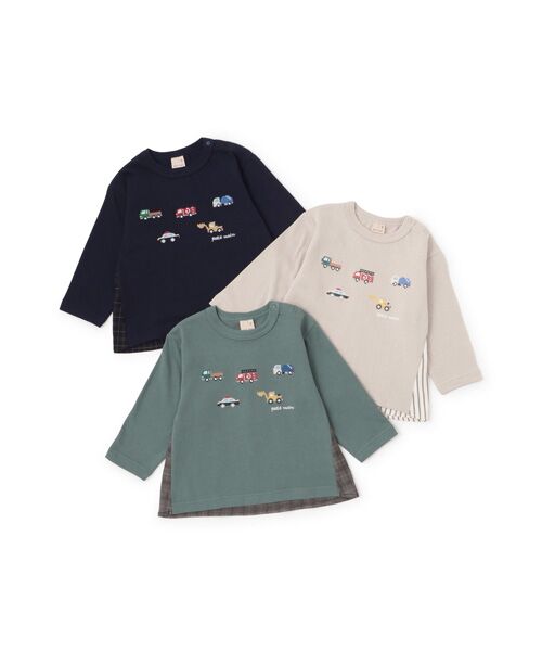 petit main / プティマイン Tシャツ | 働く車刺繍長袖Tｼｬﾂ | 詳細15