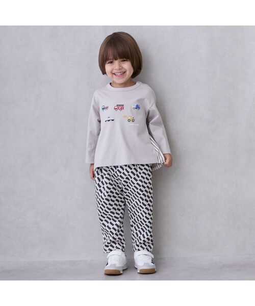 petit main / プティマイン Tシャツ | 働く車刺繍長袖Tｼｬﾂ | 詳細2