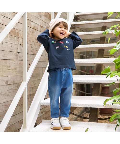 petit main / プティマイン Tシャツ | 働く車刺繍長袖Tｼｬﾂ | 詳細4