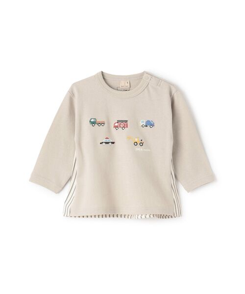 petit main / プティマイン Tシャツ | 働く車刺繍長袖Tｼｬﾂ | 詳細5