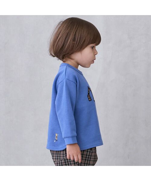 petit main / プティマイン Tシャツ | 働く車アップリケ接結長袖Tシャツ | 詳細1