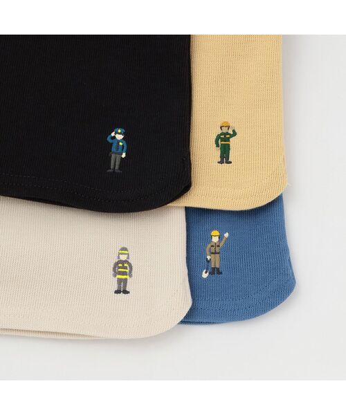 petit main / プティマイン Tシャツ | 働く車アップリケ接結長袖Tシャツ | 詳細12