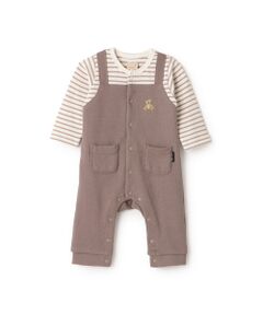 petit main / プティマイン ロンパース | ｸﾏ刺繍ｻﾛﾍﾟ風ｶﾊﾞｰｵｰﾙ