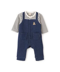 petit main / プティマイン ロンパース | ｸﾏ刺繍ｻﾛﾍﾟ風ｶﾊﾞｰｵｰﾙ