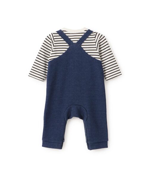 petit main / プティマイン ロンパース | ｸﾏ刺繍ｻﾛﾍﾟ風ｶﾊﾞｰｵｰﾙ | 詳細1