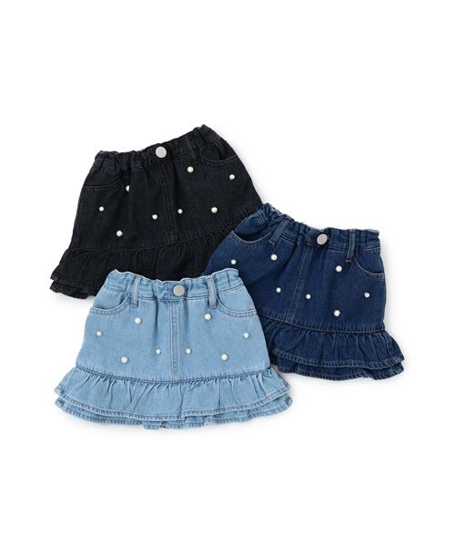 petit main / プティマイン デニムスカート | ﾊﾟｰﾙﾃﾞﾆﾑｽｶﾊﾟﾝ | 詳細9