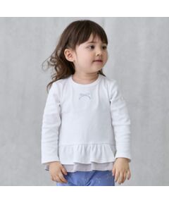 petit main / プティマイン Tシャツ | 【ｵｰｶﾞﾆｯｸ】ﾍﾟﾌﾟﾗﾑ長袖Tｼｬﾂ