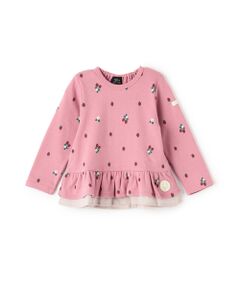 petit main / プティマイン Tシャツ | 【ｵｰｶﾞﾆｯｸ】ﾍﾟﾌﾟﾗﾑ長袖Tｼｬﾂ