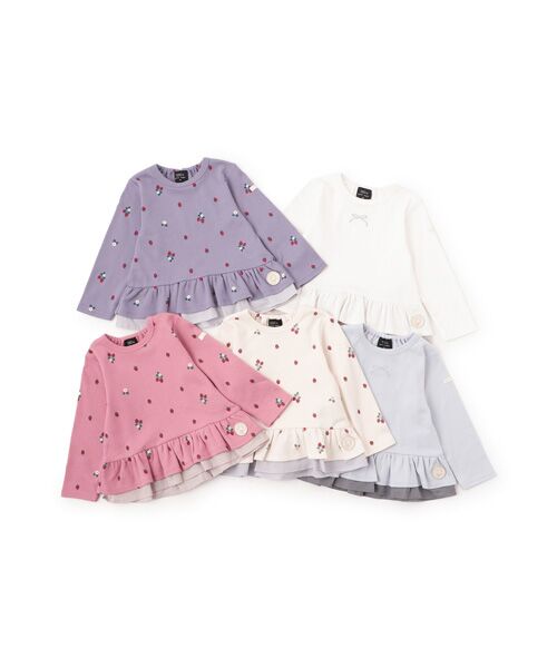 petit main / プティマイン Tシャツ | 【オーガニック】ペプラム長袖Tシャツ | 詳細18