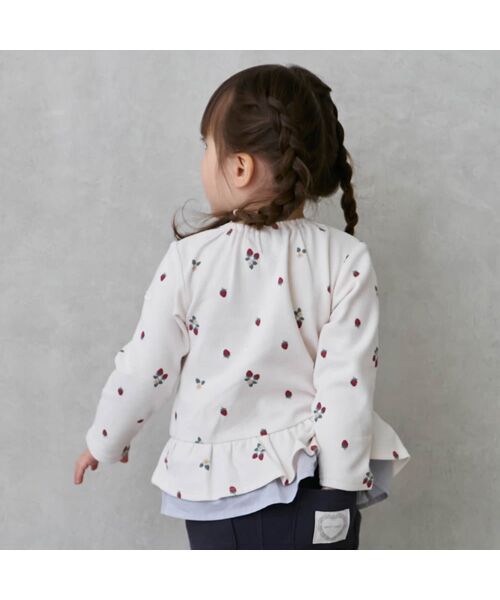 petit main / プティマイン Tシャツ | 【オーガニック】ペプラム長袖Tシャツ | 詳細4