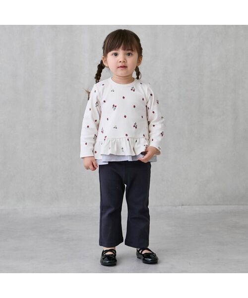 petit main / プティマイン Tシャツ | 【オーガニック】ペプラム長袖Tシャツ | 詳細5