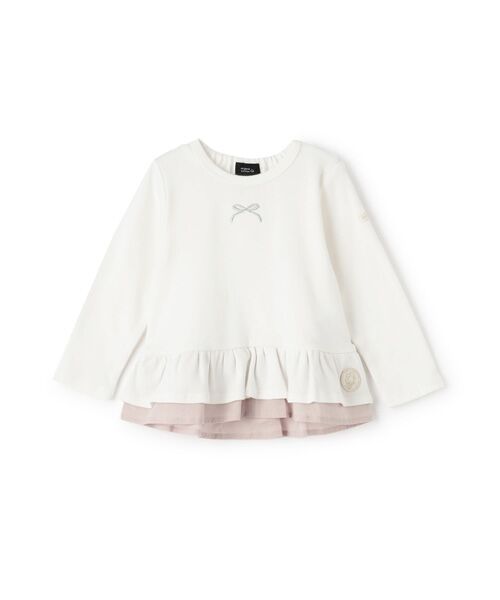 petit main / プティマイン Tシャツ | 【オーガニック】ペプラム長袖Tシャツ | 詳細7