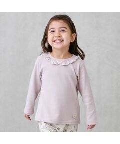 petit main / プティマイン Tシャツ | 【ｵｰｶﾞﾆｯｸ】ﾌﾘﾙ衿長袖Tｼｬﾂ