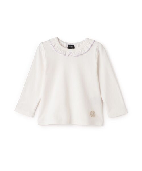 petit main / プティマイン Tシャツ | 【オーガニック】フリル衿長袖Tシャツ | 詳細6