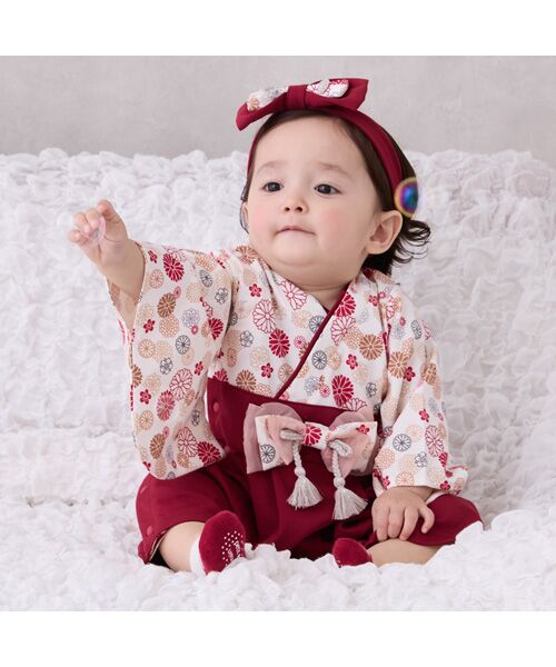 petit main / プティマイン ロンパース | GIRLS袴ｶﾊﾞｰｵｰﾙ | 詳細1