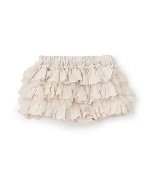 petit main/プティマイン レースフリルパンツ アイボリ- 70 petit main/プティマイン レースフリルパンツ アイボリ- 70