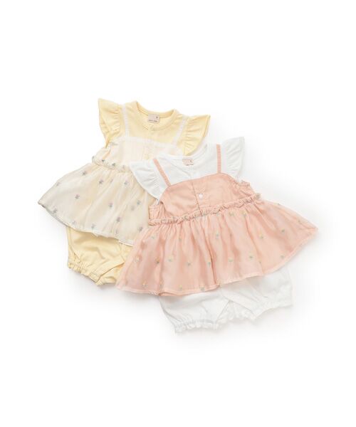 petit main / プティマイン ロンパース | ｷｬﾐ刺繍ｶﾊﾞｰｵｰﾙ | 詳細6