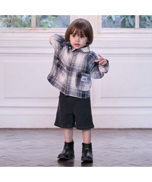 petit main / プティマイン シャツ・ブラウス | 【Lee】ﾃﾞﾆﾑ・ﾁｪｯｸｼｬﾂ | 詳細1