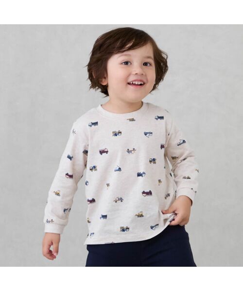 petit main/プティマイン 【プティプラ】BOYS長袖Tシャツ オートミール 90 petit main/プティマイン 【プティプラ】BOYS長袖Tシャツ オートミール 90