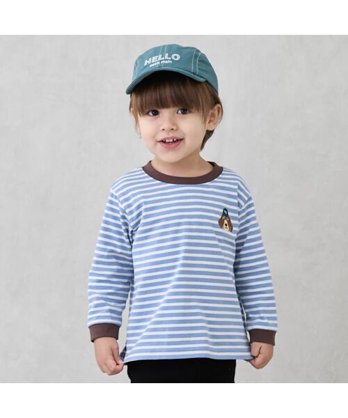 petit main/プティマイン 【プティプラ】BOYS長袖Tシャツ ブル- 100 petit main/プティマイン 【プティプラ】BOYS長袖Tシャツ ブル- 100