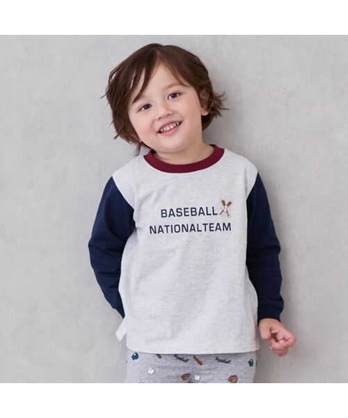 petit main/プティマイン 【プティプラ】BOYS長袖Tシャツ シロモク 120 petit main/プティマイン 【プティプラ】BOYS長袖Tシャツ シロモク 120
