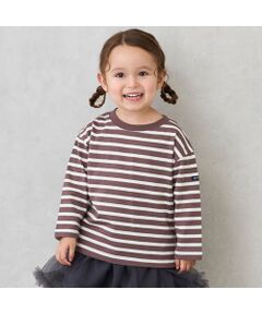 petit main / プティマイン Tシャツ | 【GOODPRICE/食品防汚】ﾎﾞｰﾀﾞｰ長袖T