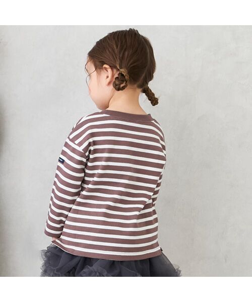 petit main / プティマイン Tシャツ | 【GOODPRICE/食品防汚】ﾎﾞｰﾀﾞｰ長袖T | 詳細1