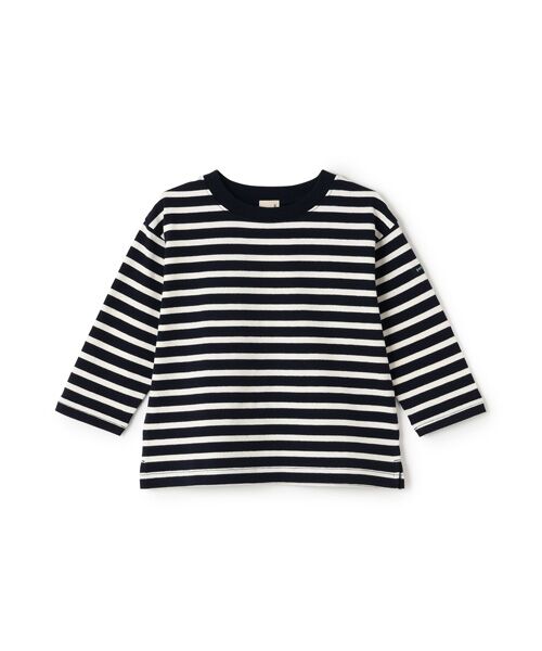 petit main/プティマイン 【GOODPRICE/食品防汚】ﾎﾞｰﾀﾞｰ長袖T ｺﾝ 100