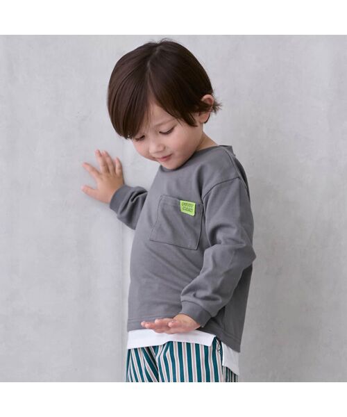 petit main / プティマイン Tシャツ | 【GOODPRICE/食品防汚】裾レイヤード長袖T | 詳細4