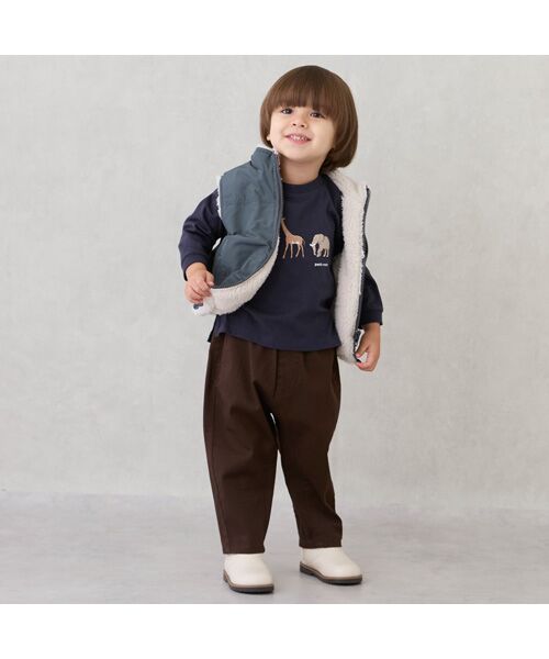 petit main / プティマイン ベスト | 無地×ﾎﾞｱﾘﾊﾞｰｼﾌﾞﾙﾍﾞｽﾄ | 詳細1