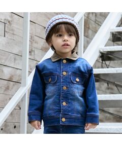 petit main / プティマイン Gジャン・デニムジャケット | 【Lee】ｺｰﾃﾞｭﾛｲ襟ﾃﾞﾆﾑｼﾞｬｹｯﾄ