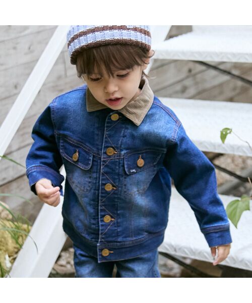 petit main / プティマイン Gジャン・デニムジャケット | 【Lee】ｺｰﾃﾞｭﾛｲ襟ﾃﾞﾆﾑｼﾞｬｹｯﾄ | 詳細4