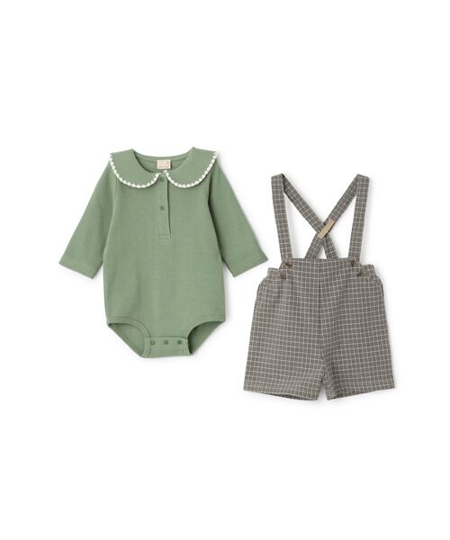 petit main / プティマイン ロンパース | 襟付きﾛﾝﾊﾟｰｽ＋ﾊﾟﾝﾂｾｯﾄ | 詳細2