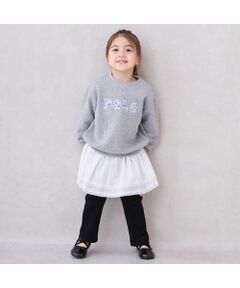 petit main / プティマイン その他パンツ | ｽｶｰﾄ付きﾌﾚｱﾊﾟﾝﾂ