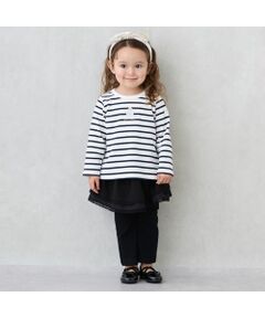 petit main / プティマイン その他パンツ | ｽｶｰﾄ付きﾌﾚｱﾊﾟﾝﾂ