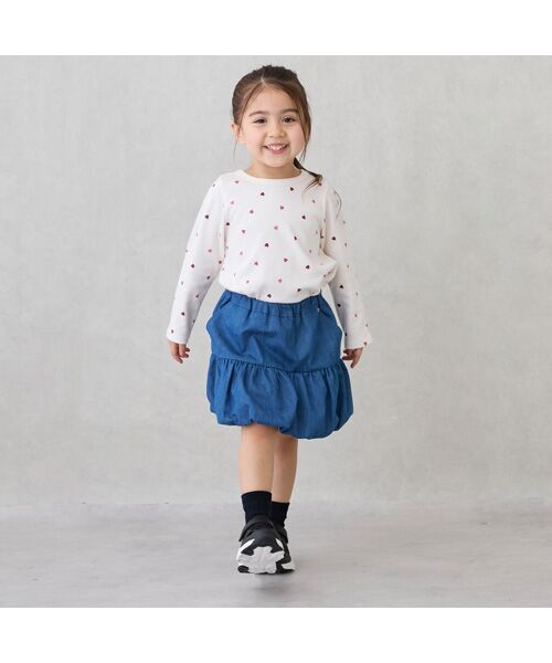 petit main / プティマイン ミニ・ひざ丈スカート | ﾍﾟﾌﾟﾗﾑﾊﾞﾙｰﾝｽｶﾊﾟﾝ | 詳細1